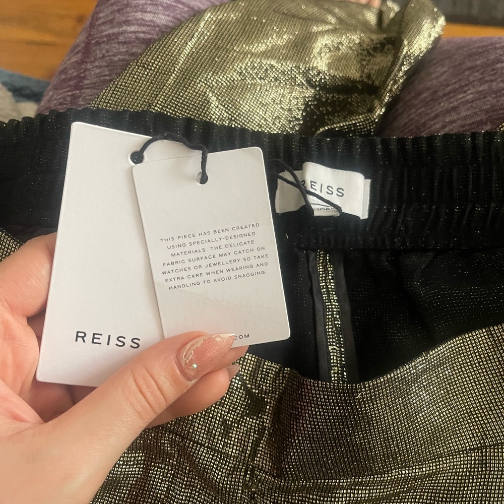 NWT Reiss Camille Shimmer Trouser - Picture 2 of 4